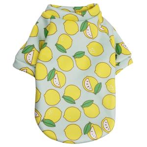 Katenpid Cartoon Pattern Dog Clothes Cotton Dog Shirt for Pet Clothes Puppy T-Shirts Cat Tee Breathable (Lemon, Small)
