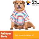 2 x The Dodo Striped Crewneck Sweatshirt for Dogs, Size Extra Small, Everyday Apparel for Dogs, Cute Dog Tee, Cute Clothes (Multicolor)