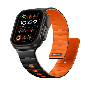 Magnetic Silicone Watchband Compatible with Apple Watch Band 44mm 45mm 46mm 49mm 42mm for Men Women, Strong Magnet Sport Strap for iWatch Series 10 9 Ultra SE 2 8 7 6 5 4 3 1