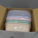 Honeydak 5 Pack 2-Compartment Snack Lunch Container 8.9x6.1'', Pastel, 9.06 x 5.91 x 1.97 inches