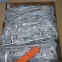 Probrico (50 Pack 3-3/4" Hole Centers Euro Bar Cabinet Pulls Stainless Steel Satin Nickel Kitchen Cabinet Handles Drawer Dresser Pulls-6 Inch Overall Length