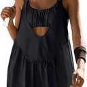 Sexyasasii Women Tennis Dress with Built in Shorts and Bra Sleeveless Casual Backless Golf Dress Athletic Dress with Pockets (Medium, Black)
