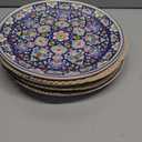 Bico Mandala Kaleidoscope Salad Plates Set of 4, 8.75 Inch Ceramic Dessert Plates for Salad, Appetizer, Side Dishes, Microwave and Dishwasher Safe, Gift for Housewarming and Thanksgiving