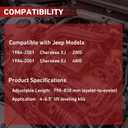 Front Adjustable Track Bar Compatible with Jeep Cherokee XJ 1984-2001 with 4-6.5" Lift, Panhard Bar Rod with Relocation Bracket