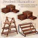 Willinglong 8 Pack Wood Risers for Buffet Table Dessert Table Display Set
