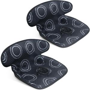 COOLBEBE Infant Car Seat Protector for Potty Training, 2 Pack Dry Waterproof Car Seat Liner Toilet Training for Baby Infant Toddler, Piddle Pads Cover Car Seat Pad for Strollers & Carseat (Black,2PC)