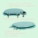 Round Toilet Seat Wood Toilet Seat Prevent Shifting with Zinc Alloy Hinges American Standard Size Toilet Seat Easy to Install also Easy to Clean(Round,Sparkling Turquoise)