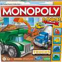 Monopoly Junior Trucks Edition Board Game for Kids Ages 5+, 2-4 Player Kids Games