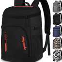 Capolo Cooler Backpack 30 Cans, Insulated Backpack Cooler Leak Proof Large Capacity Thermal Bag Drink Beverage Beer Bag Soft Cooler Lunch Camping Travel Picnic Hiking for Men Women Black
