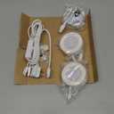 LUMILAND Wired LED Puck Lights 120V (2.7Wx3) Plug-in Lighting Warm White, LED Cabinet Light for Kitchen Can Be Surface Mount or Recess Mount, White (3000K)