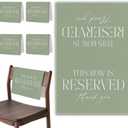 Sage Green Reserved Row Signs for Wedding 4 Pieces, This Row Is Reserved Seating Placeholder Church Pews Cloth Signs, Wedding Chair Decorations for Reception Parties Event (Sage Green)