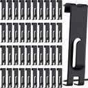 Chumia 50 Pieces Gridwall Hooks Hangers Notch Display Hooks Utility Gridwall Hanging Hooks Accessories for Picture Photo Frame Painting Artworks Panel Office Home Grid Panel (Black)