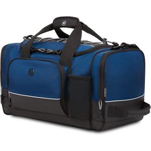 SwissGear Apex Duffle Bag for Travel and Gym with Bungee-Cord System (28-Inch, Navy Dobby)