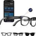 AI Smart Camera Glasses 8MP Camera for Women Men, 4K Photos & 1080P Video Recording,Anti-Shake, 12H Music/Bluetooth Calls, Real-time Translation/GPT Object Recognition (Photochromic Lenses)