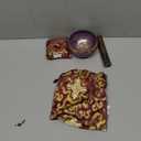 Tibetan Singing Bowl Set - 4" Easy To Play Authentic Handmade For Meditation Sound 7 Chakra Healing By HIMALAYAN BAZAAR (Purple, 4")