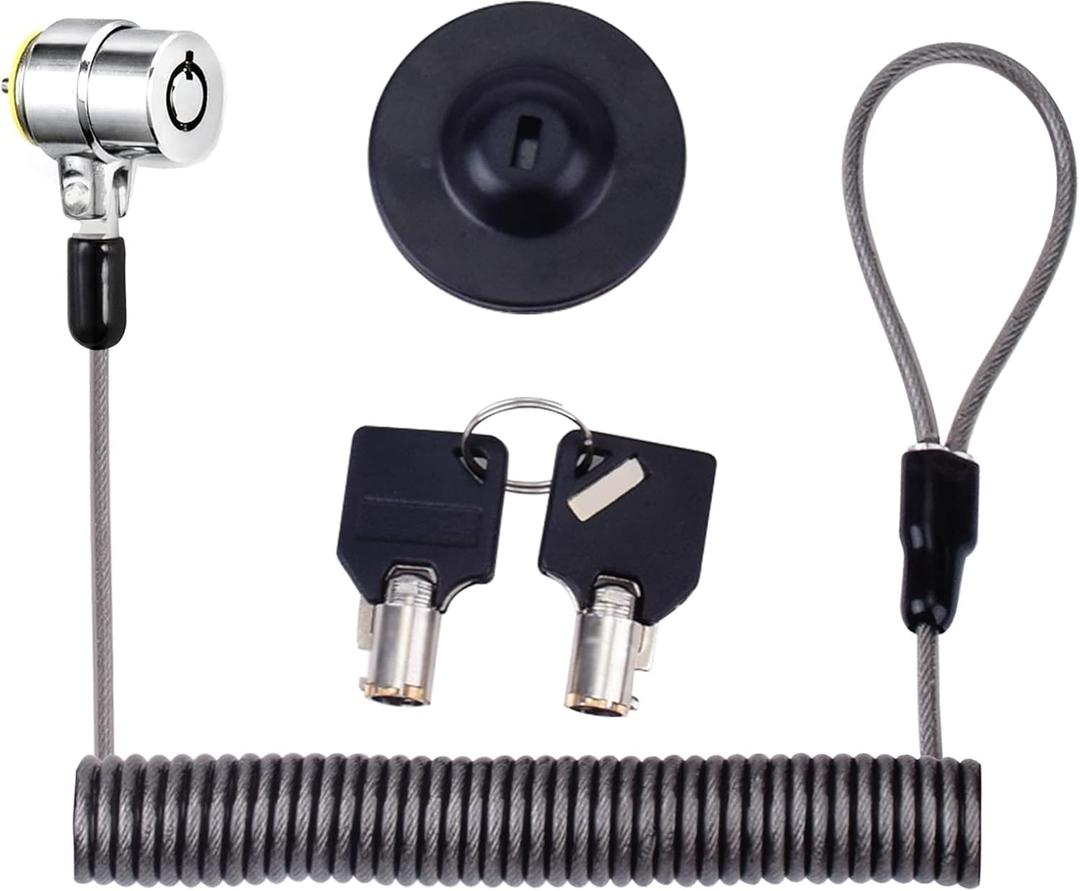 I3C Laptop Cable Lock Hardware Security Cable Lock, Anti Theft Retractable Lock for Tablet Laptop All Other Notebooks and Tablets 2 Keys (1 Pack)