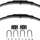 Youxmoto 3500lb Single Trailer Axle Suspension Kit 1750lb Leaf Springs & Ubolt Kit; Pair of Trailer Leaf Spring 4 Leaf Double Eye, 25-1/4" L, 1-3/4" Width, 9/16 Eye I.D