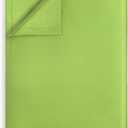 Lirex Bean Green Flat Sheet Twin,Ultra Soft & Breathable Brushed 1800 Microfiber, Hotel Quality Flat Sheet Sold Separately, Top Sheet for Bed (Bean Green, Twin)