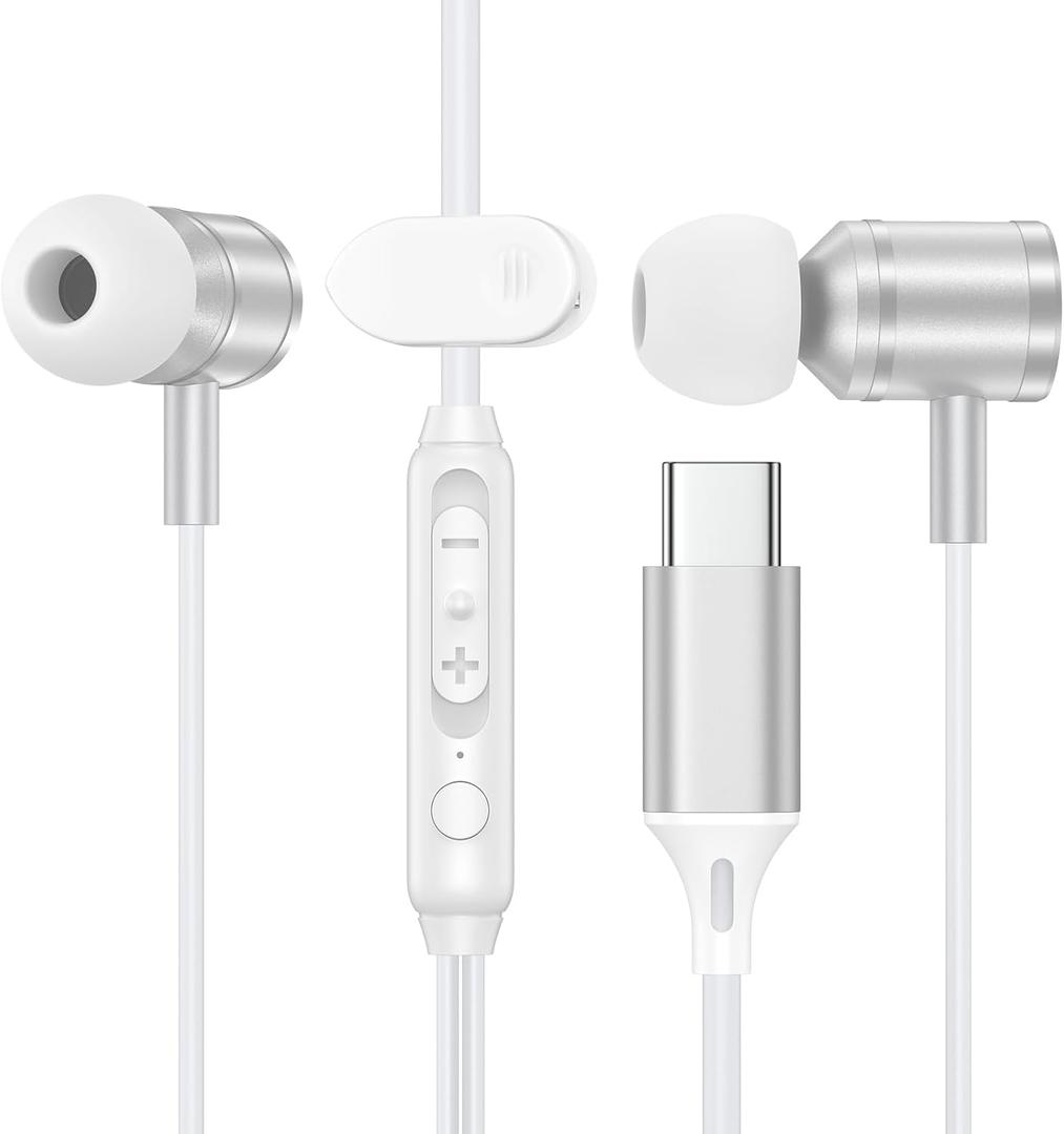 for iPhone 15 16 17 Pro max, Ear Buds Wired Head Phones Pods USB C Earbuds Wired Headphones Earphones EarPods Headset for iPhone 17, 17 Pro, 17 Air, 16e, 16, 16 Pro Max, 16 Pro, 16 Plus, 15, 15 Plus
