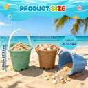 Jumbo Beach Sand Toys Buckets for Kids Adults, Large Castle Bucket Pails Beach Gear Accessories 7" Pails for Sandbox Water Pool Gardening Tool Toy Environmentally ABS Durable Gift Set Bundle Gift