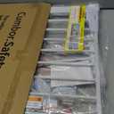 Cumbor 36" Extra Tall Baby Gate for Stairs, 29.7-40.6"(Extensions Included) Wide Dog Gate for Doorways, Pressure Mounted Auto-Close Pets Gates for Dogs Indoor, Durable Safety Child Gate, White