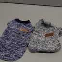 2 Pack 3.6-5.5lbs Dog Sweaters for Small Dogs Winter Dog Clothes Male Fleece Pet Sweaters Warm Thick Puppy Outfit Small Dog Sweater for Boy Girl Dogs Yorkie, Chihuahua, Pug, XS,Grey Navy