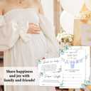 Set of 25 Baby Shower Invitations for Girl & Boy, Blue Clothes Theme Gender Reveal Party Invites With Envelopes, Including Book Request Cards & Diaper Raffle Tickets Party Supplies-10