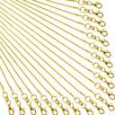 TecUnite 24 Pack Gold Snake Chain Necklace Chains with Lobster Clasps Gifts DIY for Jewelry Making, 1.2 mm