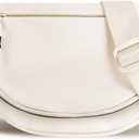 Crescent Bag for Women and Men, Fashion Medium Nylon Folding Crescent Moon Bag Single Shoulder Bag with Adjustable Strap