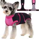 Kuoser Recovery Suit for Dogs After Surgery, Soft Dog Surgery Suit Female Male, Breathable Pet Surgical Recovery Shirt, Anti Licking Dog Onesie for Abdominal Wounds Cone Alternatives, Black S