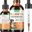 Oral Flea and Tick Support for Dogs and Cats, Natural Dog Flea and Tick Defense, Cat Flea Drops Supplements with Vitamin for Pets - All Breeds and Ages - Bacon