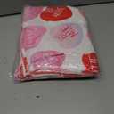 Valentine Flannel Blanket Throw, Pink Hearts with Words Soft Fuzzy Plush Cozy Fleece Blankets for Couch Sofa Bed Lounging, Ideal Gifts for Kids Adults Wife Self, 50x60