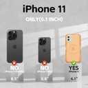 for iPhone 11 Case, Compatible with MagSafe, Heavy Duty Shockproof Protection Phone Cases, Anti-Drop, Dual Layer Transparent Magnetic Phone Case for iPhone 11, 6.1", Orange