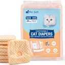 Pet Soft Disposable Cat Diapers - Female Dog Diapers for Cats & Dogs in Heat Period or Urine Incontinence, Doggie Diapers Ultra Absorbent Leak-Proof Puppy Diapers 24pcs (Orange, XXS)