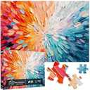 2 x Puzzles for Adults 1000 Pieces Color Explosion, Impossible Puzzles 1000 Piece, Gradient Colorful Hard Difficult Clearance Puzzle for Adults, Challenging Jigsaw Art Painting