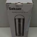 Sekaer Travel Electric Tea Kettle Portable Small Mini Coffee Kettle, with 4 Variable Presets, Personal Hot Water Boiler 304 Stainless Steel with Auto Shut-Off & Boil Dry Protection, SY-618G (Green)