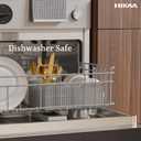 HIKAA Forged Silverware Set Stainless Steel Flatware Set,Service for 8,Matte Satin Polished Cutlery Set,Dishwasher Safe (Gold, 40PCS)