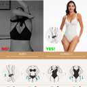 Bodysuits for Women, Tummy Control Full Body Shapewear, Seamless Deep V Neck Thong Body Suit