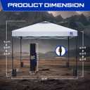FANPAT 10x10 Pop Up Canopy White Tent, Shelter