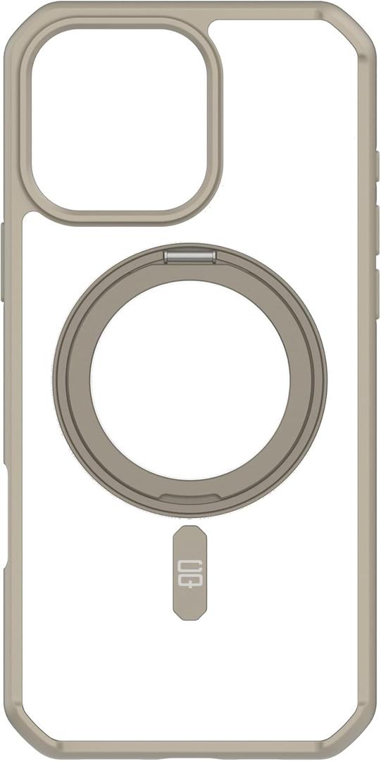 CQ XCARSON & QUINN Rise Professional Shield Compatible with iPhone 16 Pro Max Clear Beige TPU Case Premium 10-Foot Drop Protection 360 Kickstand Magnetic Design (iPhone 16 Pro Max, Clear/Beige)