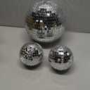 CHENGU 3Pack Large Disco Ball Decor Silver Mirror Disco Themed Party Decorations Reflective Hanging Ornament for Wedding Ballroom Dance and Music Hall Festivals Club Stage Prom Props