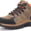 Steel Toe Boots for Men Women Comfortable Puncture Proof Safety Work Shoes for Indestructible Construction Working and Daily Wear (Brown)