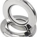 Ailejia Stainless Steel Curtain Grommets DIY Rings Eyelet Metal Grommet Kit Ring Inner Diameter 1-9/16"(4cm) Silencer Sliding Metal Pack of 8