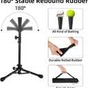 Kids Baseball Tee, 20.87 to 31.29 Inches Batting Tees for Baseball with Carry Bag, Portable Stable Baseball Tees for Hitting, Tripod Tanner Tee for Baseball Practice Stand Aged 3-8 Years