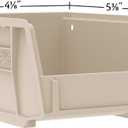 Akro-Mils 30210 AkroBins Plastic Storage Bins, Space-Saving Stackable Bins for Garage, Pantry, Craft Organization, 5" x 4" x 3", Black, 24-Pack