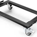 KEDSUM Furniture Dolly 2200LBS, Heavy Duty Dolly with Reinforced Steel Frame, Furniture Dolly 4 Wheels with Brake, All Terrain & Anti-Slip Baffles for Home Moving, Garage, Warehouse, 31 x 17 in