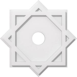 Ekena Millwork CMP18AL-03000 Axel Architectural Grade PVC Contemporary Urethane Ceiling Medallions 18"OD x 3"ID x 10"C x 1"P