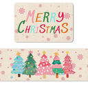 kaiwern Christmas Kitchen Rug, Soft Snowman Christmas Tree Gingerbread Rug, Kitchen Mat Christmas Winter Kitchen Decor Bedroom Bathroom (C)