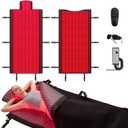 Extra Large Red Light Therapy Mat, High-Density LEDs Full Body Red Light Therapy, 660nm & 850nm Dual Wavelengths, Foldable Red Light Therapy Blanket with Timer,74.6" x 33.3"