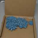 36pcs Christmas Light Blue Snowflake Ornaments Plastic Glitter Snow Flakes Ornaments for Winter Christmas Tree Decorations Size Varies Craft Snowflakes